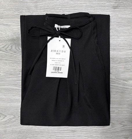TB7549 QUẦN TÂY SUÔNG + DÂY ĐAI (ĐEN)