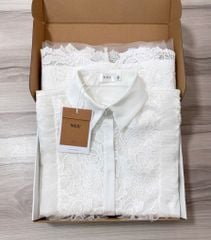 VGU9207-Set áo tơ ngực phối ren, CV phối lưới CC