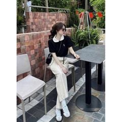 KS0183 SET ÁO POLO THÊU, QUẦN JEANS (KO NỊT)