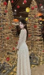 VRA0311 ĐẦM REN HOA TK CAO CẤP
