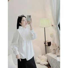 SKY7574-Set công sở vai áo đính hoa, CV bút chì Đen