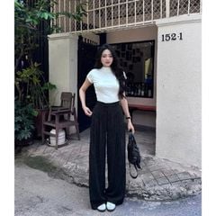 KS0227 QUẦN SUÔNG SỌC (KEM)