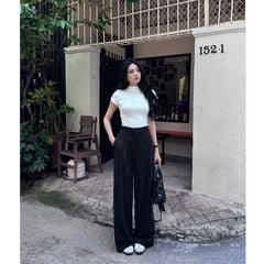 KS0227 QUẦN SUÔNG SỌC (KEM)