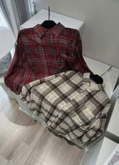 VGU9294 - Áo Sơ Mi QC Caro Đỏ