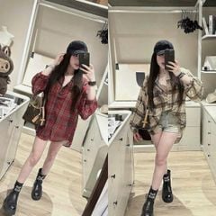 VGU9294 - Áo Sơ Mi QC Caro Đỏ