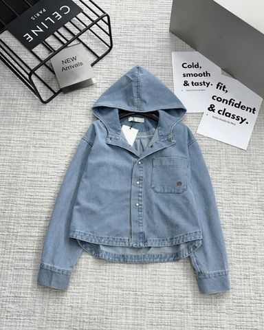 VGU9321-Áo khoác jean có nón Xanh Nhạt