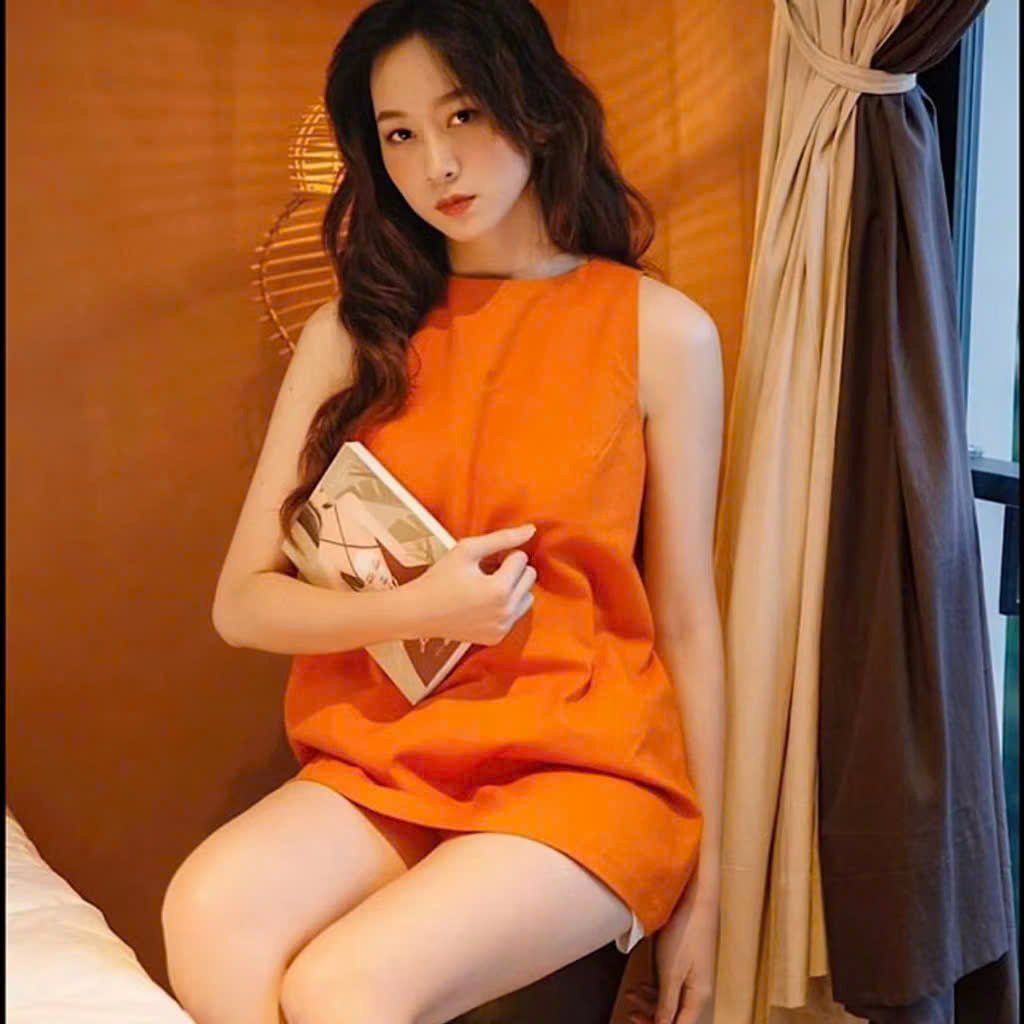 KS0235 SET ÁO LINEN CAM, QUẦN SHORT