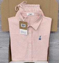 KS0285 SET SƠMI GẤU QUẦN SHORT (SỌC HỒNG)