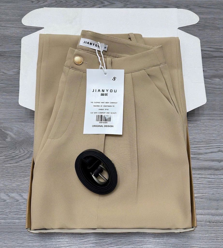 TB7646 QUẦN TÂY SUÔNG + NỊT (DA ĐẬM)