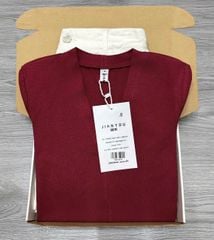 TB7635 SET ÁO THUN TAY DÀI, CV JEANS TRẮNG