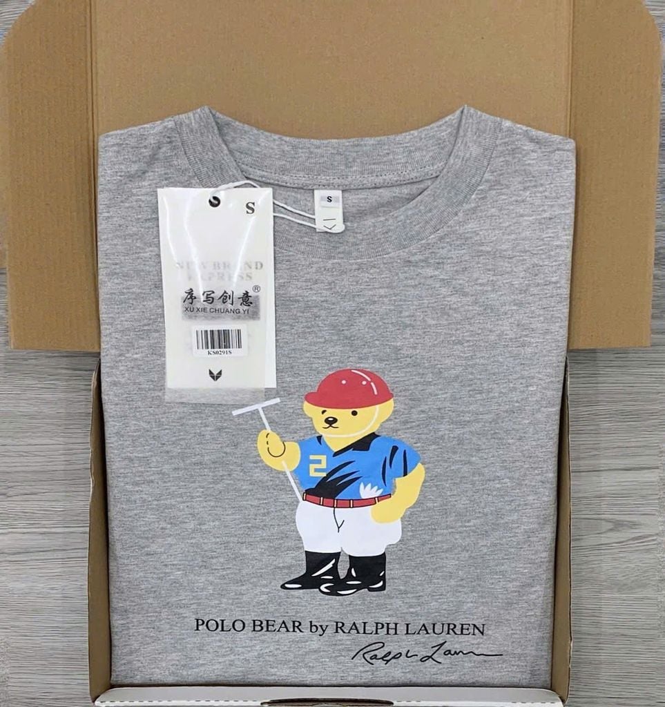 KS0291 ÁO THUN GẤU (XÁM)
