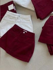 VGU9414 CHÂN VÁY KAKI NGẮN (ĐỎ)