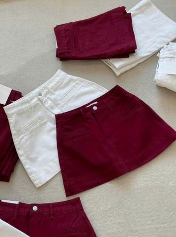 VGU9414 CHÂN VÁY KAKI NGẮN (ĐỎ)