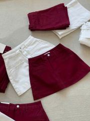 VGU9414 CHÂN VÁY KAKI NGẮN (ĐỎ)