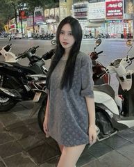 VGU9465 ÁO THUN LV (XÁM)