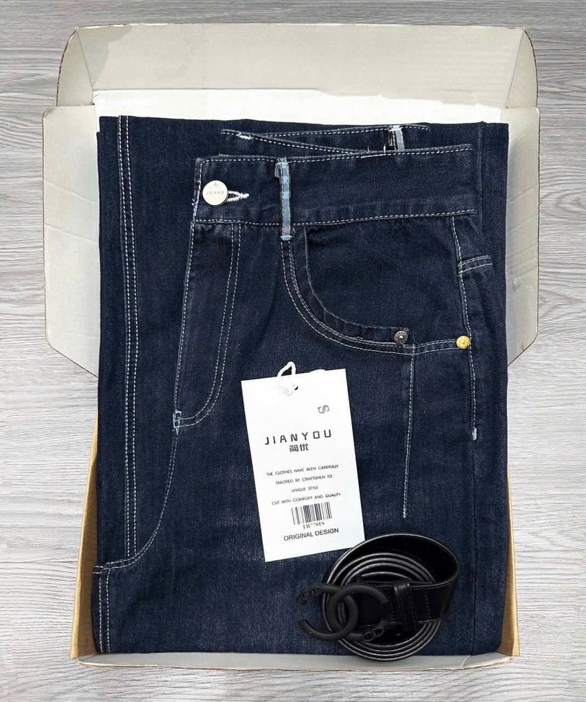 TB7701 QUẦN JEAN SUÔNG + NỊT