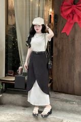 SKY7774 SET ÁO THUN BASIC, CV ĐẮP TÀ + NỊT