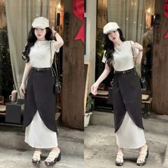 SKY7774 SET ÁO THUN BASIC, CV ĐẮP TÀ + NỊT