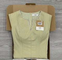KS0407 ĐẦM TK PHỐI VIỀN ĐÁ (XANH)