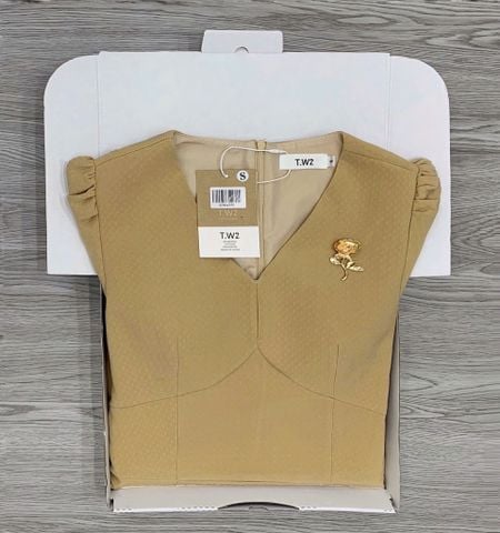 KS0435 ĐẦM TK BASIC TAG HOA (NÂU)