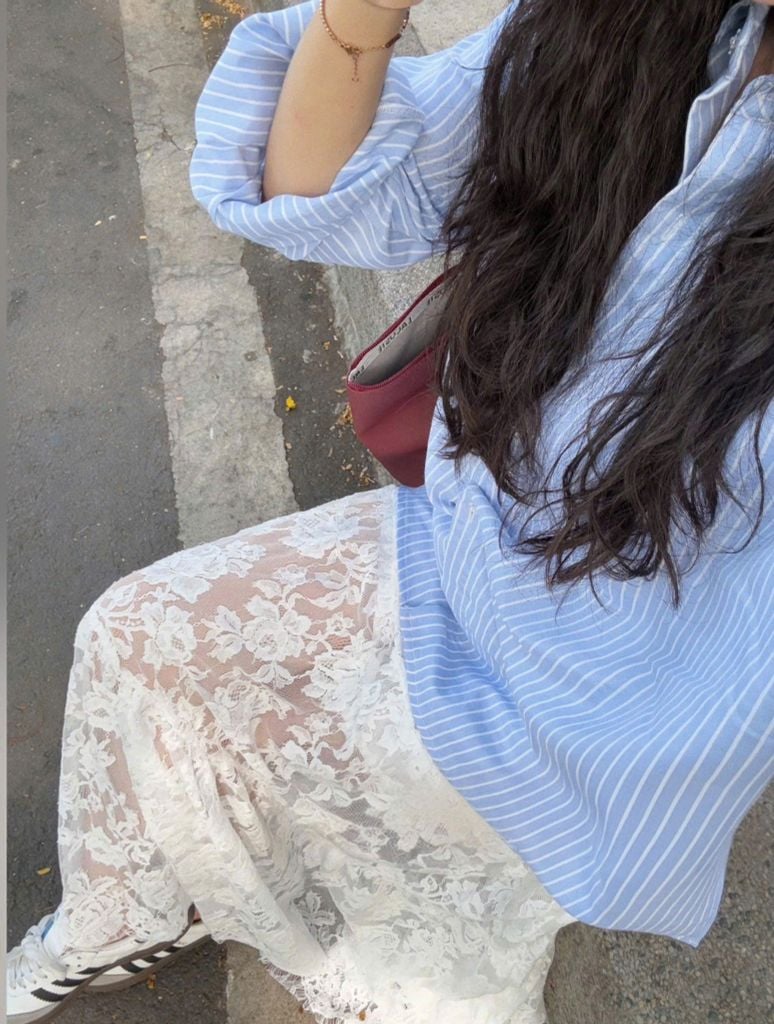 VRA0464 CHÂN VÁY REN (LẺ)