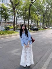 VRA0464 CHÂN VÁY REN (LẺ)
