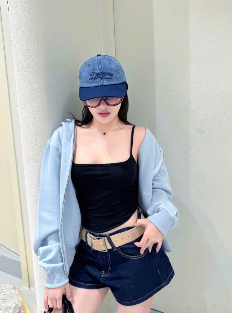 KS0494 - Áo Khoác Umi Dày Màu Xanh Nhạt
