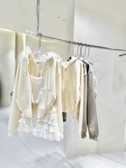 KS0495 - Áo Khoác Umi Dày Màu Vàng Nhạt