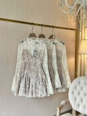 VGU9801 ĐẦM REN NGẮN TK TAY LOE