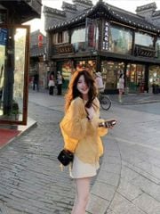 VRA0500 - Set Áo Tay Bồng Thêu-Quần Short Trắng