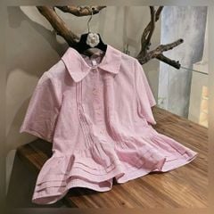 VRA0502 - Áo Sơ Mi Kiểu Baby Doll Hồng (Áo lẻ)