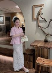 VRA0502 - Áo Sơ Mi Kiểu Baby Doll Hồng (Áo lẻ)