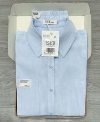 SKY7933 SET SƠMI THÊU TAG QUẦN SHORT (SỌC XANH)