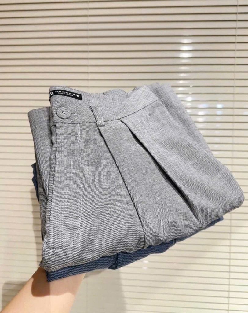 VGU9890-Quần tây Xám (quần lẻ -ko kèm nịt)