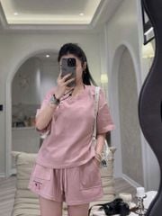 KS0531 - Set Thun Lạnh Hình Thêu Puppy Màu Hồng