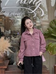 VGU9899 - Áo Sơ Mi Tay Dài Phối Túi