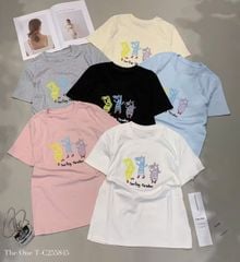 LEN2204 ÁO THUN QC THÊU 3 CHÚ NGỰA (XANH)