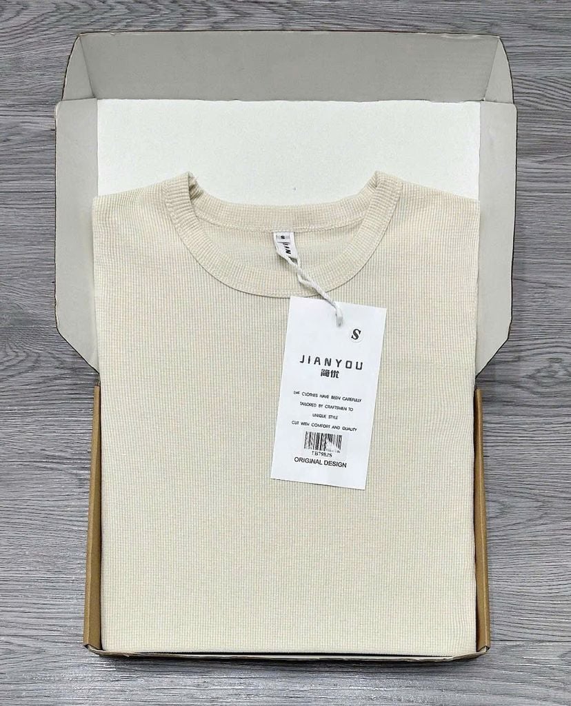TB7982-Áo thun body Kem