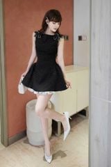 TB8001 ĐẦM NƠ TK ĐÍNH ĐÁ (ĐEN)