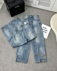 LEN2311 QUẦN JEAN QC PHỐI TÚI TAG DA CAO CẤP