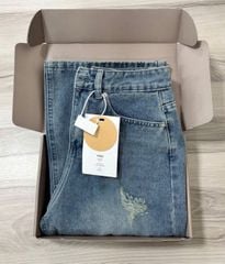 VGU9957-Quần jean dài rách gối Xanh (quần lẻ)