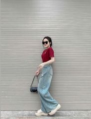 VGU9957-Quần jean dài rách gối Xanh (quần lẻ)