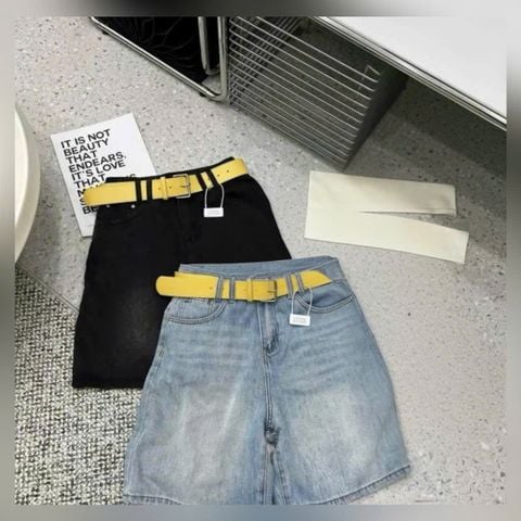 VGU9960-Quần short Jean Đen (quần lẻ, ko kèm nịt)