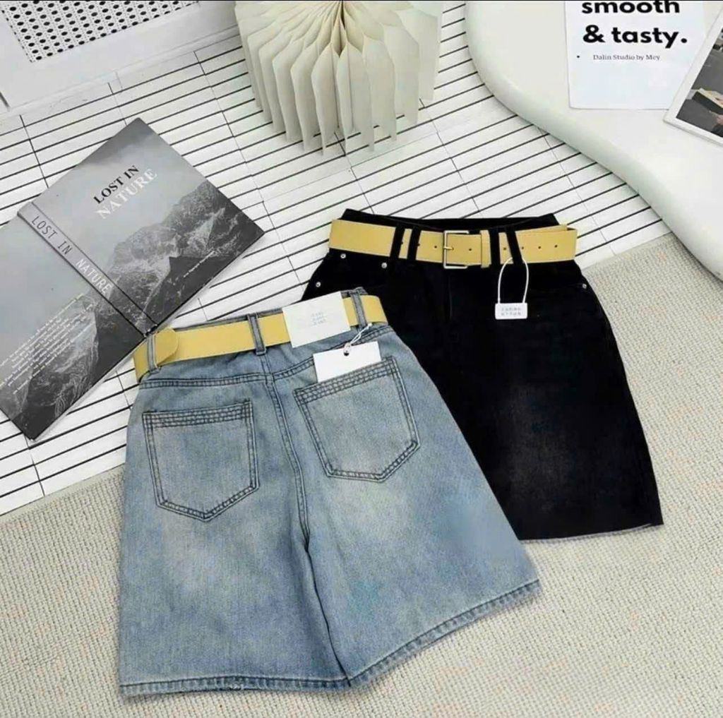 VGU9960-Quần short Jean Đen (quần lẻ, ko kèm nịt)