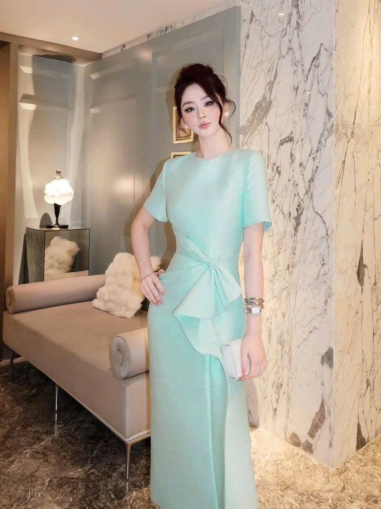 VGU9973 - Đầm TK Nhấn Nơ Eo