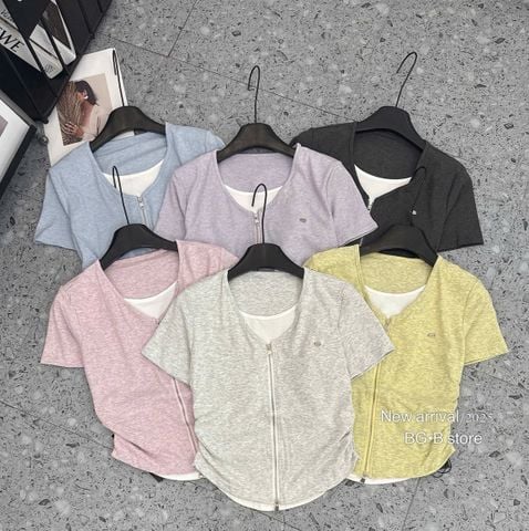 LEN2391 ÁO THUN ĐÍNH TAG KHÓA 2 CHIỀU (VÀNG)