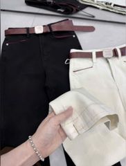 VGU0010-Quần Jean ống loe xẻ gấu Đen (quần lẻ-ko nịt)