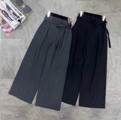 TQ4135-Quần suông kèm dây cột eo Đen (quần lẻ)