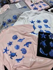 QCC2143 ÁO THUN SÒ ỐC ĐÍNH HẠT (XÁM)