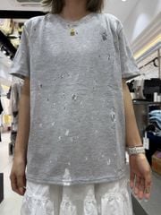 QCC2385-Áo thun phối lưới Trắng
